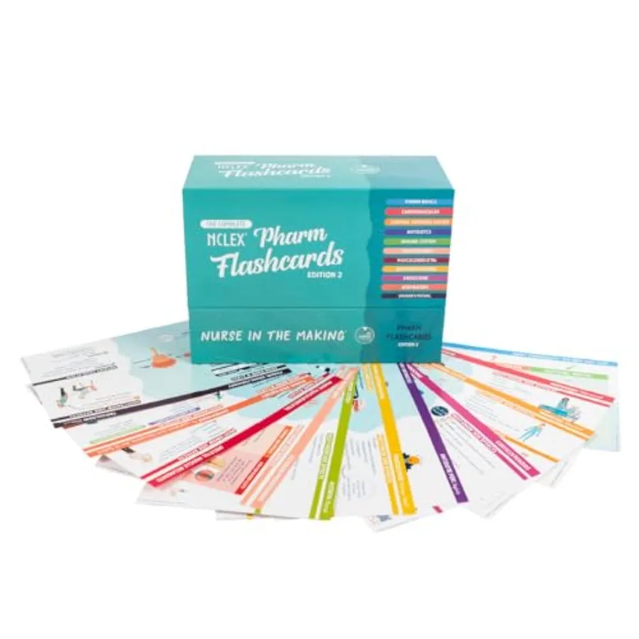 

Pharmacology Flashcards 150+ Nursing School Medication Cards for NCLEX ATI and HESI Prep Drug Classes Side Effects and Study Ti