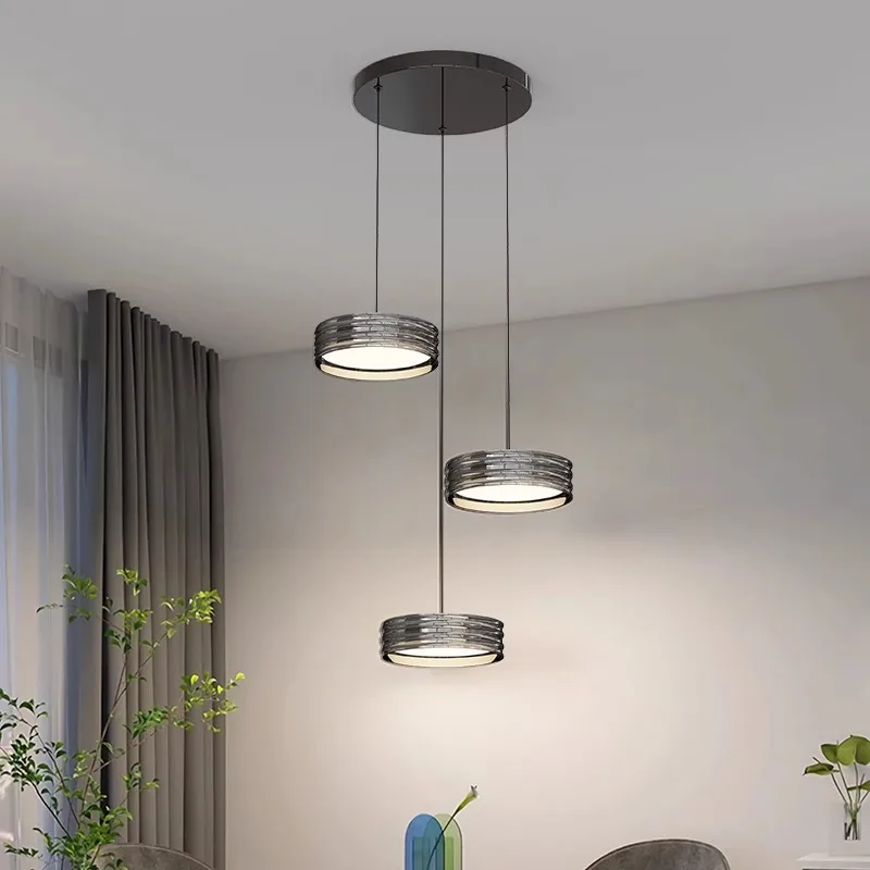 Lustre moderno de decoração de casa, luminária pendente de escada, luzes pendentes de sala de estar, iluminação interior