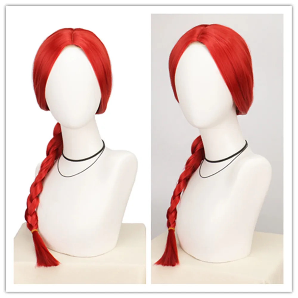 Toy Story 2 Jessie Cosplay Wigs Braid Styled Long Synthetic Hair Heat Resistance Fiber WigsBraid Styled Wig