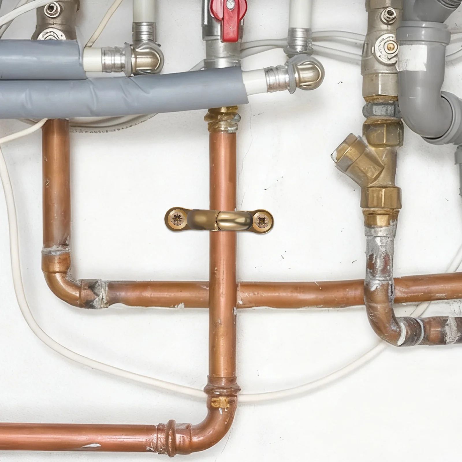 مشبك الأنابيب يدعم النحاس الثقيلة الأنابيب دعامة تثبيت مشبك في الهواء الطلق داخلي أنبوب حامل مشبك كابلات 2 ثقوب الثقيلة تصاعد #1