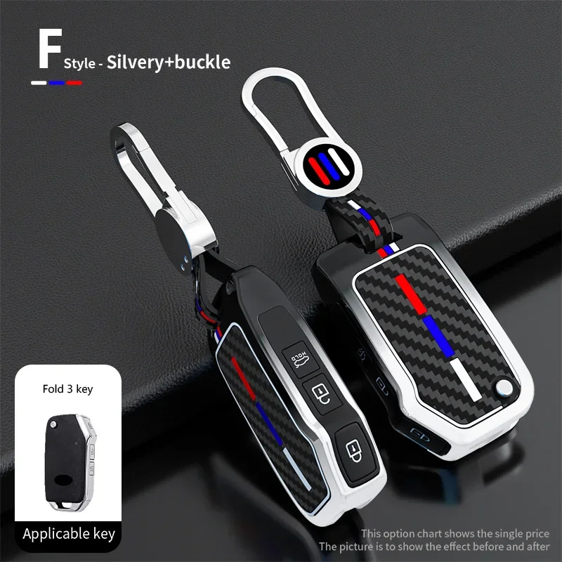 Zinc Alloy 3 Buttons Shell Fob Holder for KIA Sportage R Stinger GT Sorento Ceed CD Cerato Forte 2018 2019 Car Key Case Cover