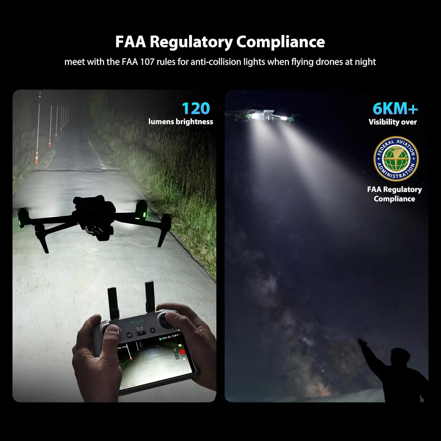 STARTRC Drone Strobe Light Anti Collision Light Rechargable Flash Led Lamplight for DJI Neo and All RC Drones Accessory 2pc