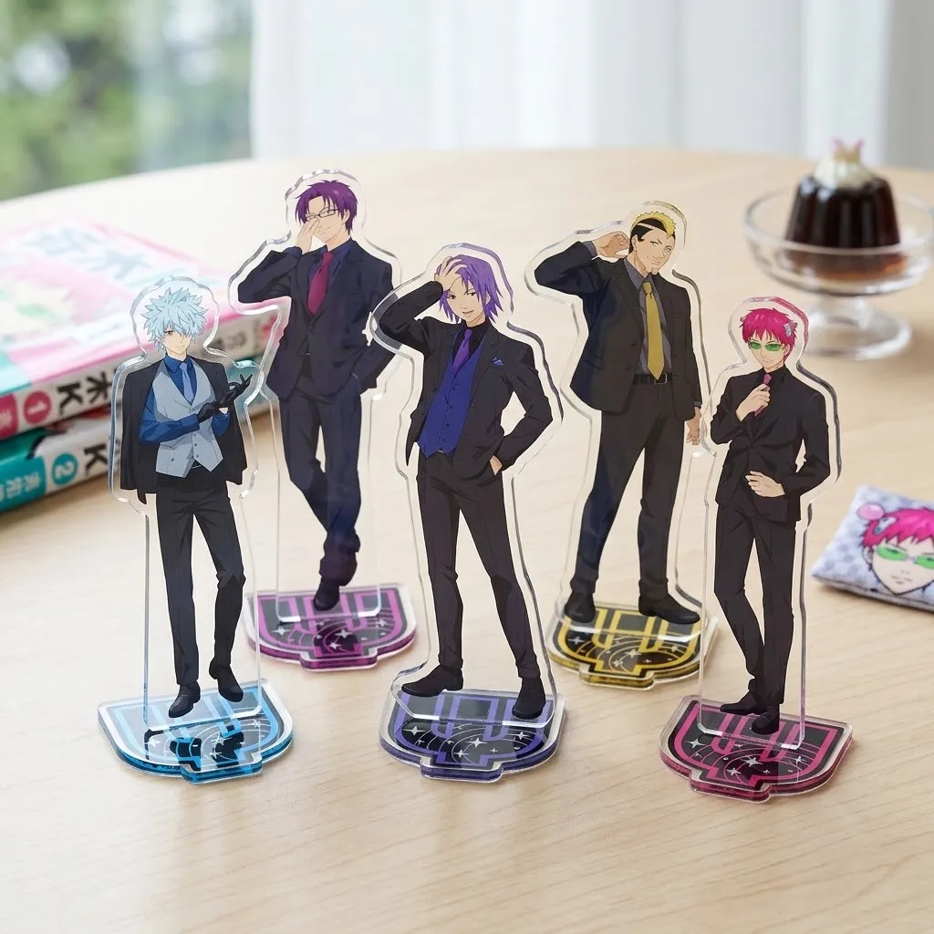 Anime The Disastrous Life of Saiki K. 10th Acrylic Stand Figure Desktop Decoration Collectible Ornament Model Gift Keychai