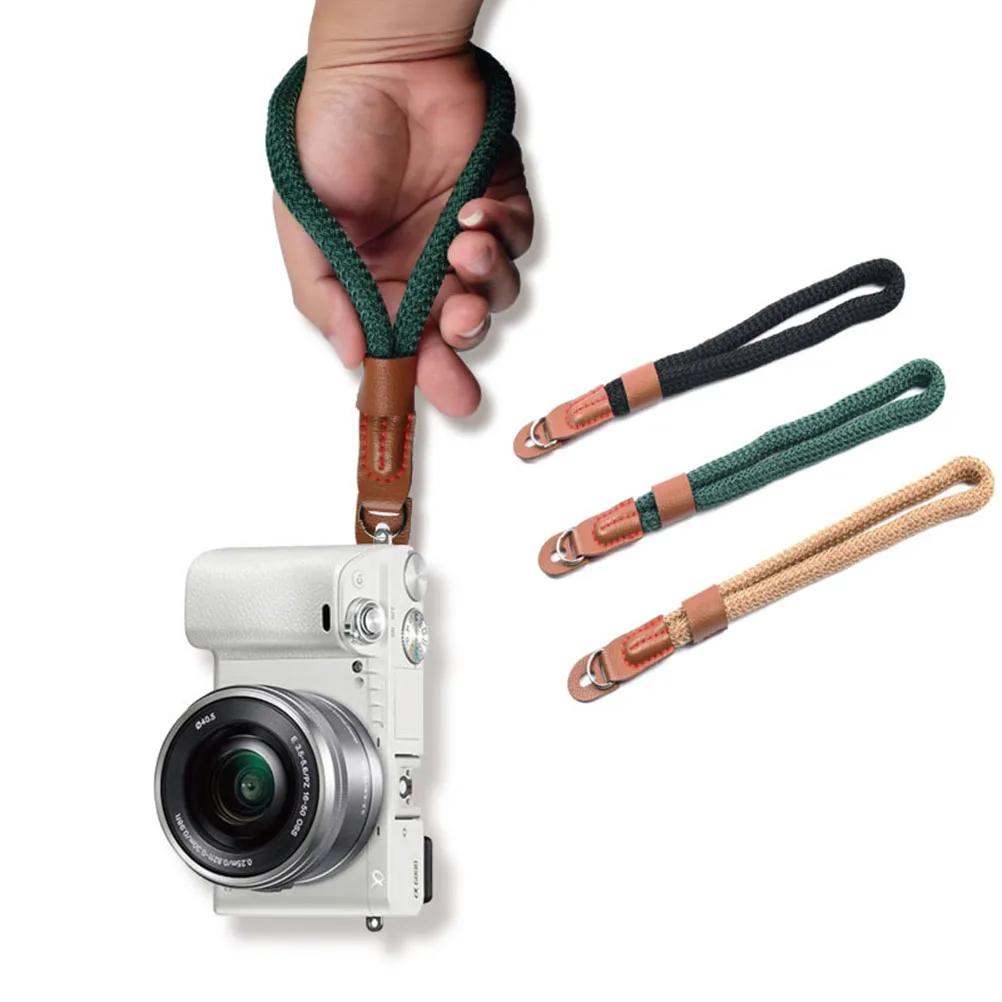 

Retro Camera Strap Lightweight Wristband Comfortable Sling for Small Cameras Cotton PU Sweat Absorbent Quick Dry Digital