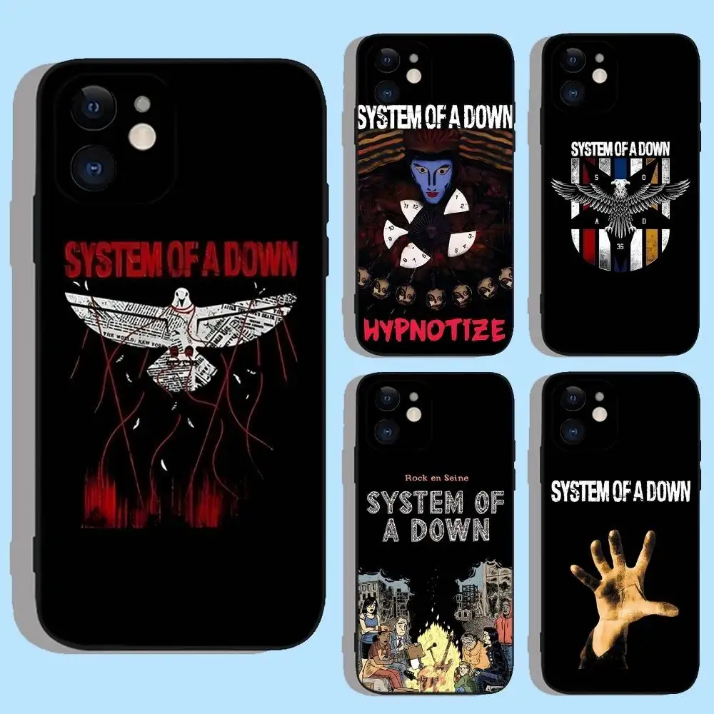 

S-System Of A D-Down Phone Case For iPhone 16e,16,15,14,13,12,11,XS,XR,X,8,7,Pro,Max,Plus,mini Silicone Black Cover