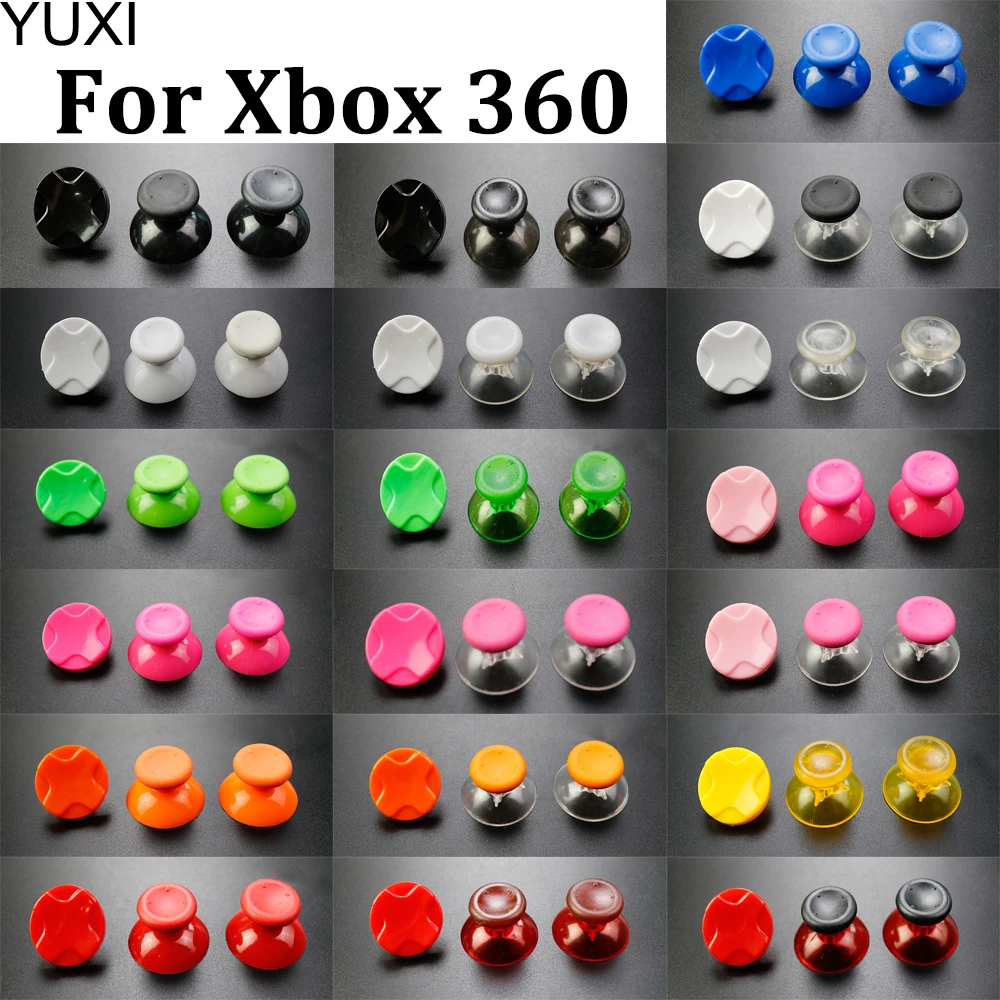 YUXI 1Set For Microsoft Xbox 360 Controller Thumbsticks Thumb Joystick Stick Cap W/ Cross Buttons Dpad D-pad Replacement