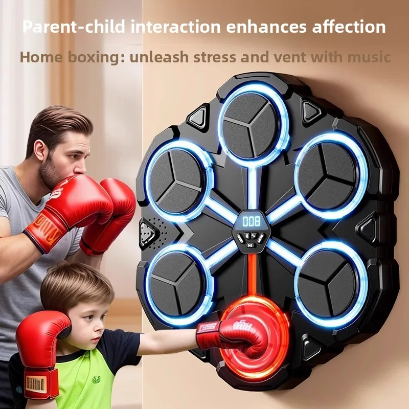

New Bluetooth Smart Music Boxing Wall Target Hanging Reaction Training for Home Kids Fitness.