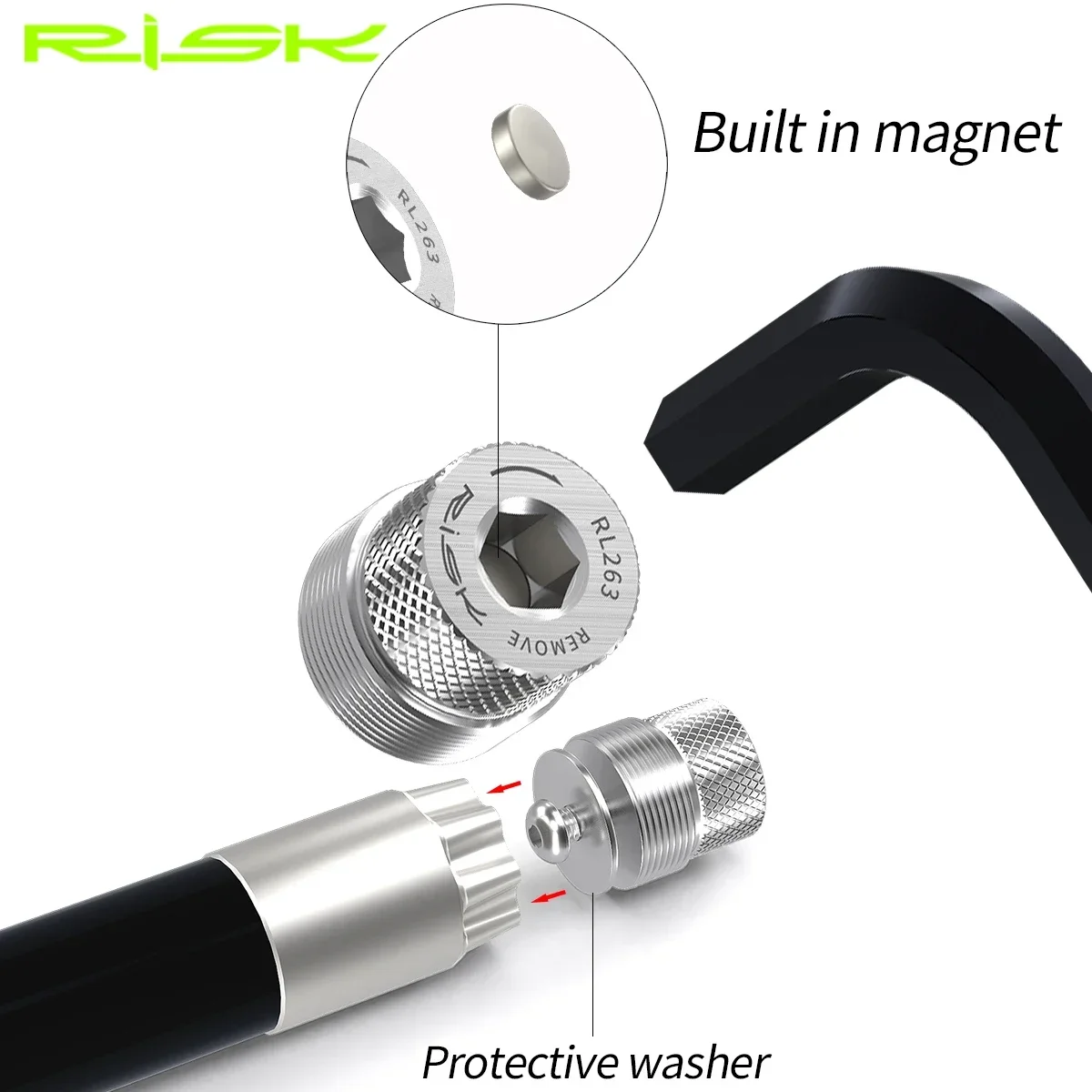 RISK Bicycle Crankset Discs and Cranks Removal Tool for Cannondale SI SISL SISL2 Bike Chainwheel Bottom Bracket Disassembling