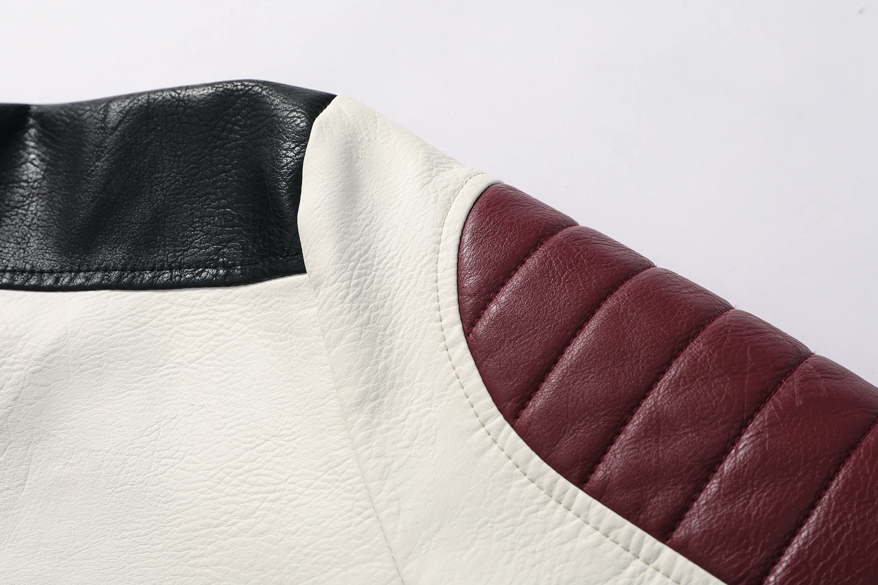 Men's PU Leather Coat Thickened Biker Jacket