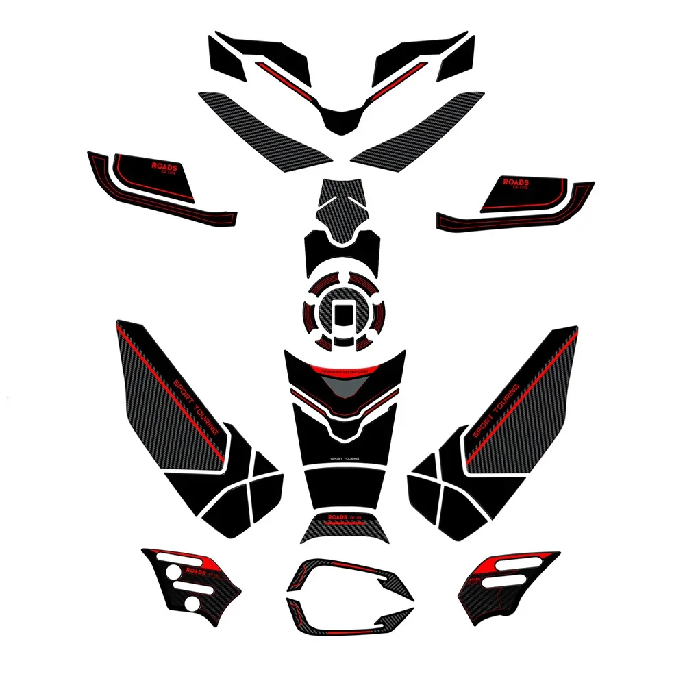 

For Tracer 9 2025 Motorcycle Accessories 3D Epoxy Sticker Protection Tank Pad Kit Tracer9 Red