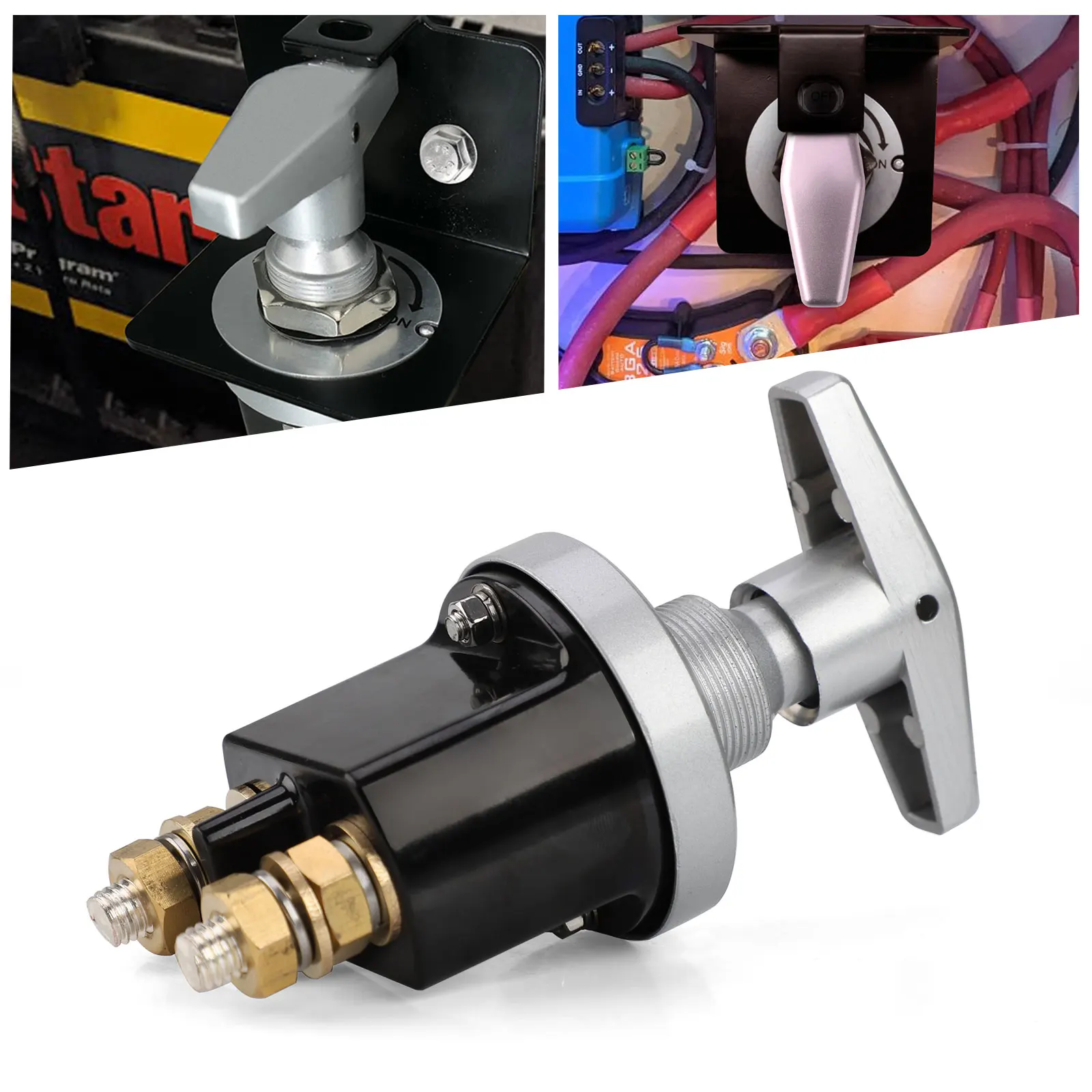 Battery Isolator Disconnector Heavy Duty Battery Kill Switch With 1500 Amp Rush Keep It Clean BATKD2 Muscle Car YC101587
