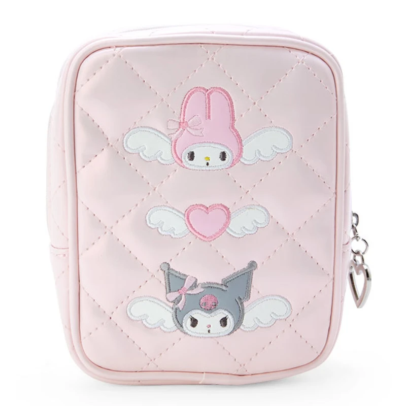 Sanrio Kuromi Melody bolsa de almacenamiento de cosméticos de viaje, bolsa de maquillaje portátil, bolsa de viaje de gran capacidad, organizador de