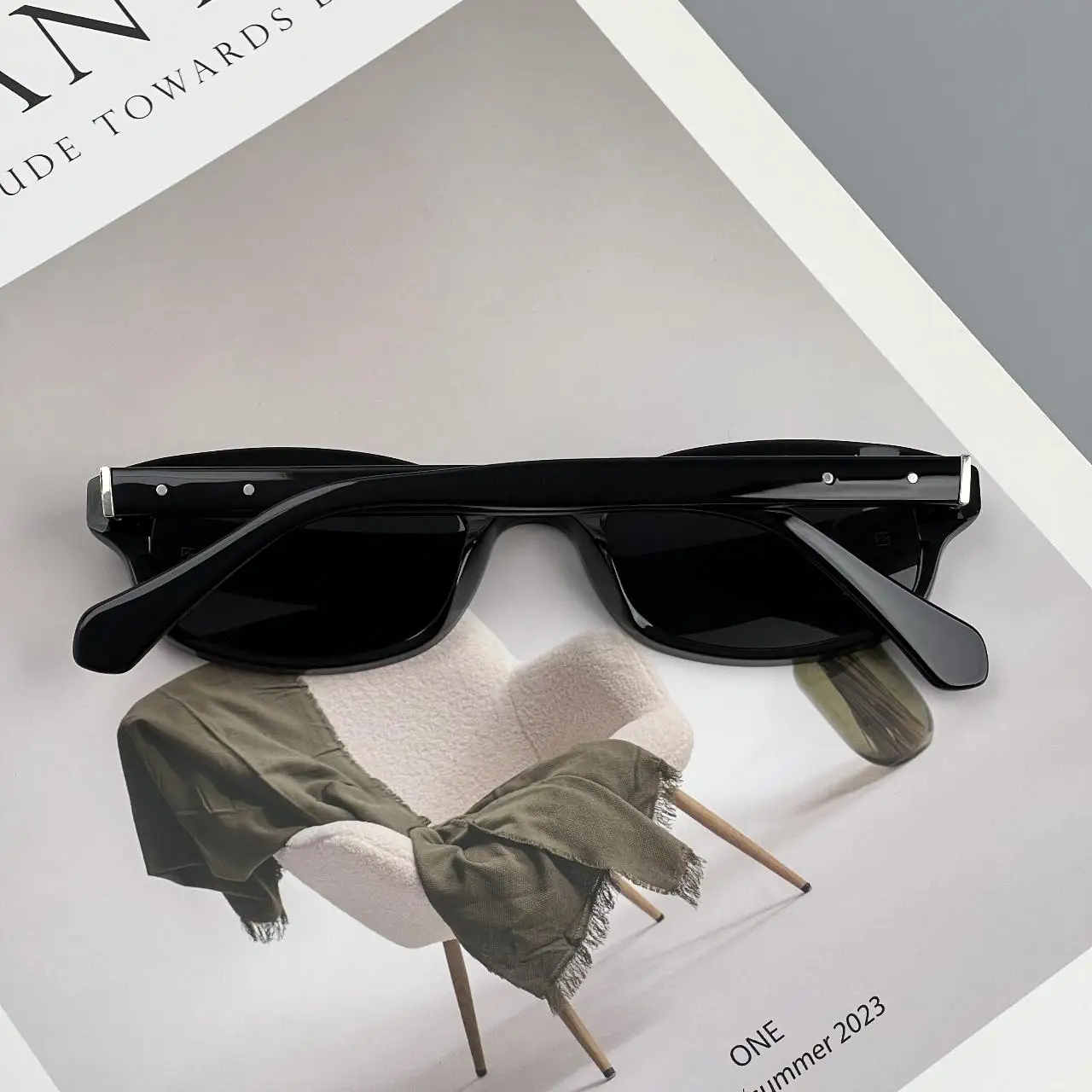 Classic Oval Sunglasses Acetate Frame UV400 Retro American Style Fashion Glasses Unisex Men Women Eyewear With Box