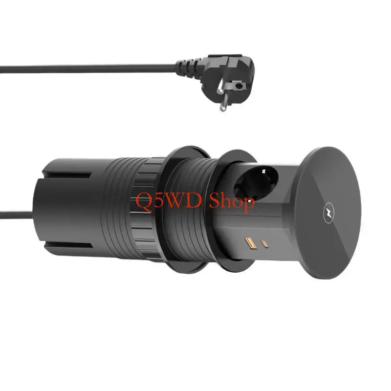 Q5WD Multifunctional Lift Outlet 15W Charging 4 Receptacles USB C PD20W USB A QC18W