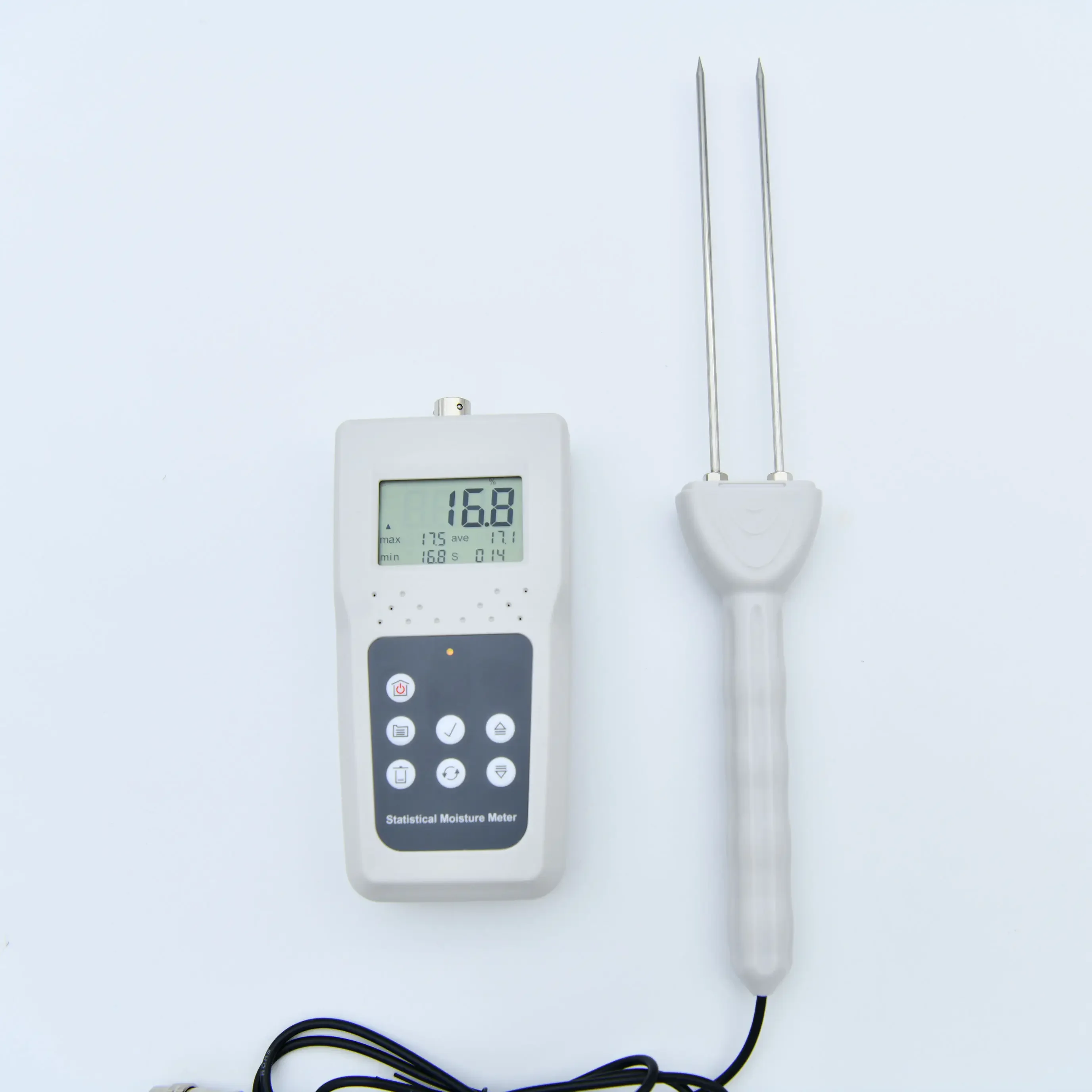 Graigar KMS680T Precision Pin-Type 4-90% Tool Multifunction Cotton Moisture Meter for Cotton Hemp with Sensitive Probe