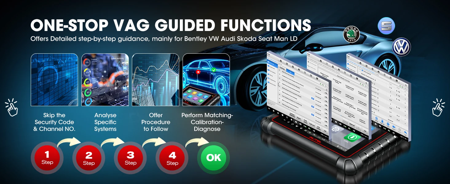 Autel Scanner MaxiPRO MP900TS, Top TPMS & ECU-Codierung wie MS906 Pro-TS | 8-Zoll MP900-TS Bidirektionales Diagnosegerät, 3000+ Tests, 40+ Servicefunktionen, Erweitertes Modell von MaxiSYS MS906 PRO MP900BT MK900TS, Auto Scan 2.0, OS11.0 – Detail 4