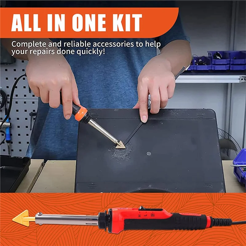 

AB34-2 In 1 Plastic Welding Kit Soldering Iron For Surface Repair Car Canoe Welding Tool EU Plug