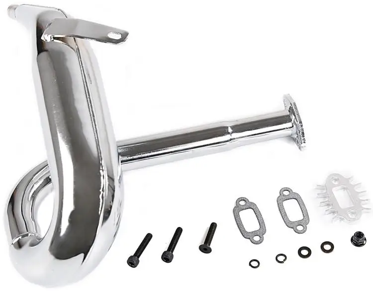 RC Gas Buggy Exhaust Pipe For 1/5 ROFUN Baja Dominator No.85037 Alloy Material Off-road Racing Engine Upgrade Replacement Parts