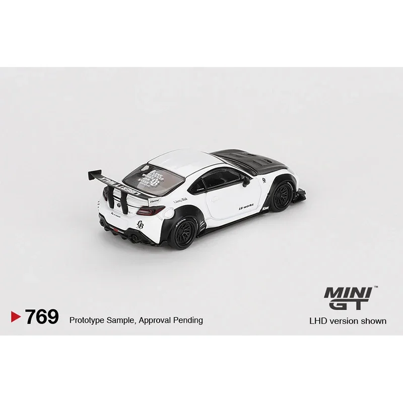 MINIGT-Jouet de Collection Blanc Moulé Sous Pression, Modèle LBWK LB Nation GR86, 1:64, 769