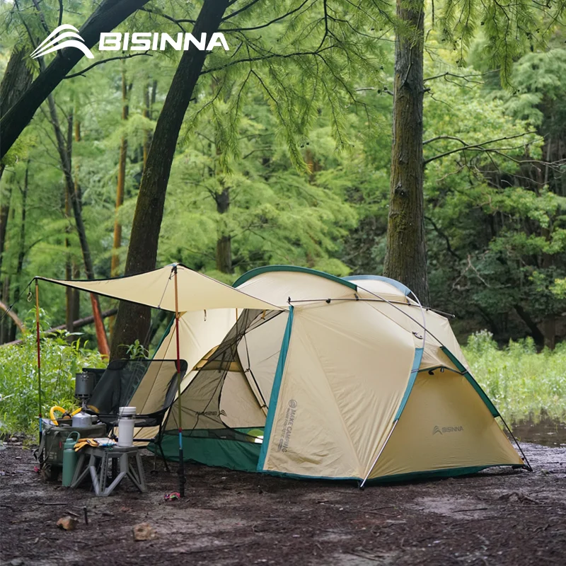 

BISINNA Camping Tent 1-2 Person Portable Lightweight 20D 380T Nylon Waterproof Backpacking Tent Outdoor Beach Travel Hiking