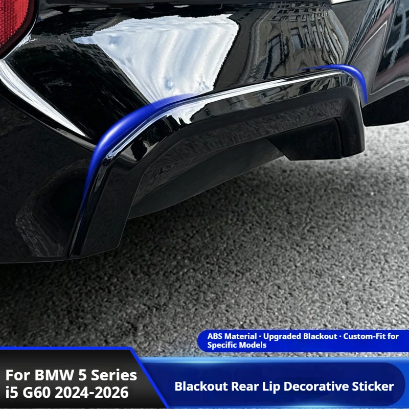 For BMW 5 Series i5 G60 2024-2026 black ABS Carbon Fiber Car Tail Throat Exhaust Muffler Pipe Cover Car Exterior Accessories