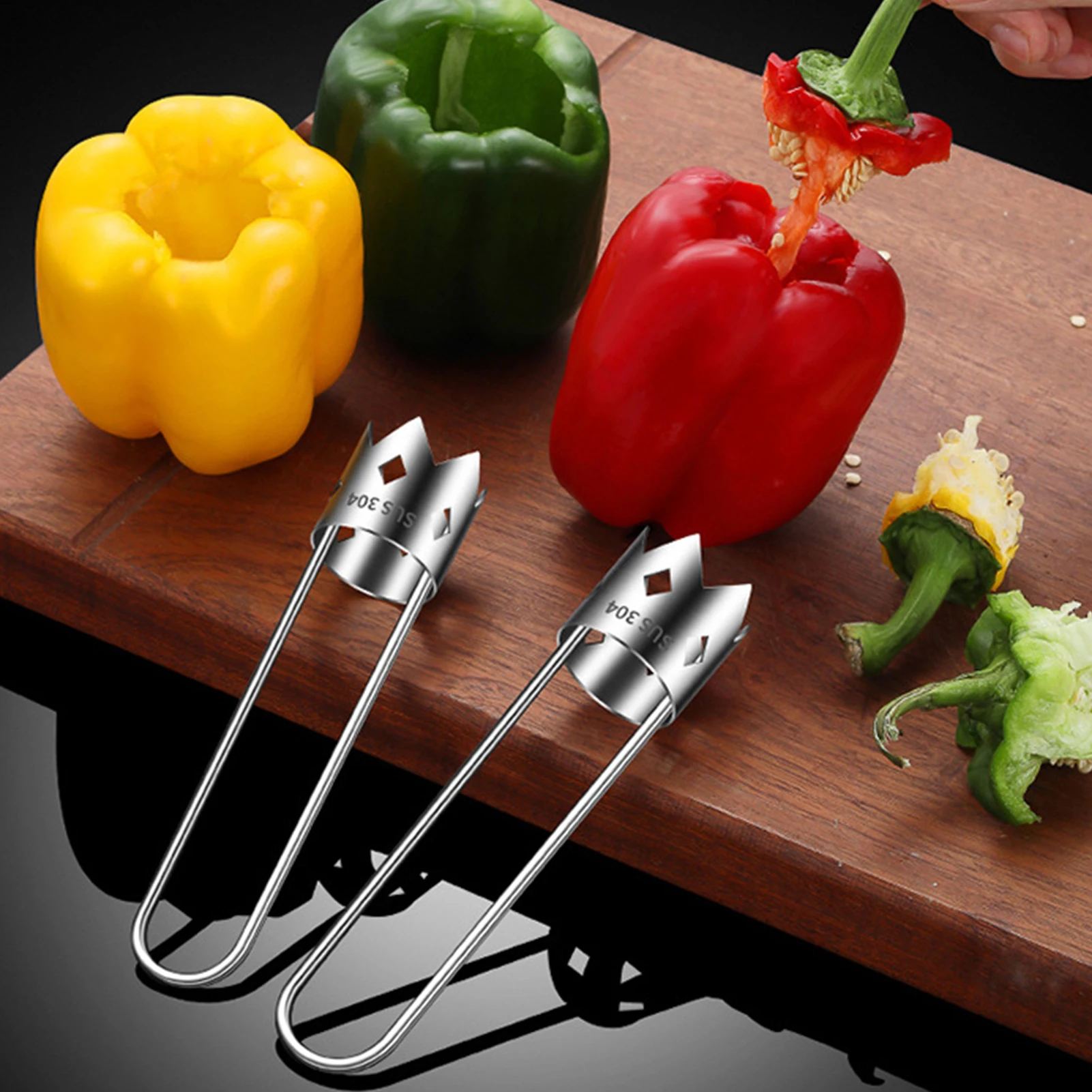 Portable Rust-Proof 304 Stainless Steel Core Remover For Pears And Apples Sharp Serrated Cutter Durable Hand Tool For Vegetables - view 2