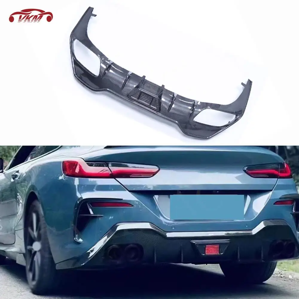 for BMW 8 Series G14 G15 Coupe 2019-2022 Carbon Fiber Car Rear Bumper Diffuser Lip Spoiler Bodykits Replacement Part