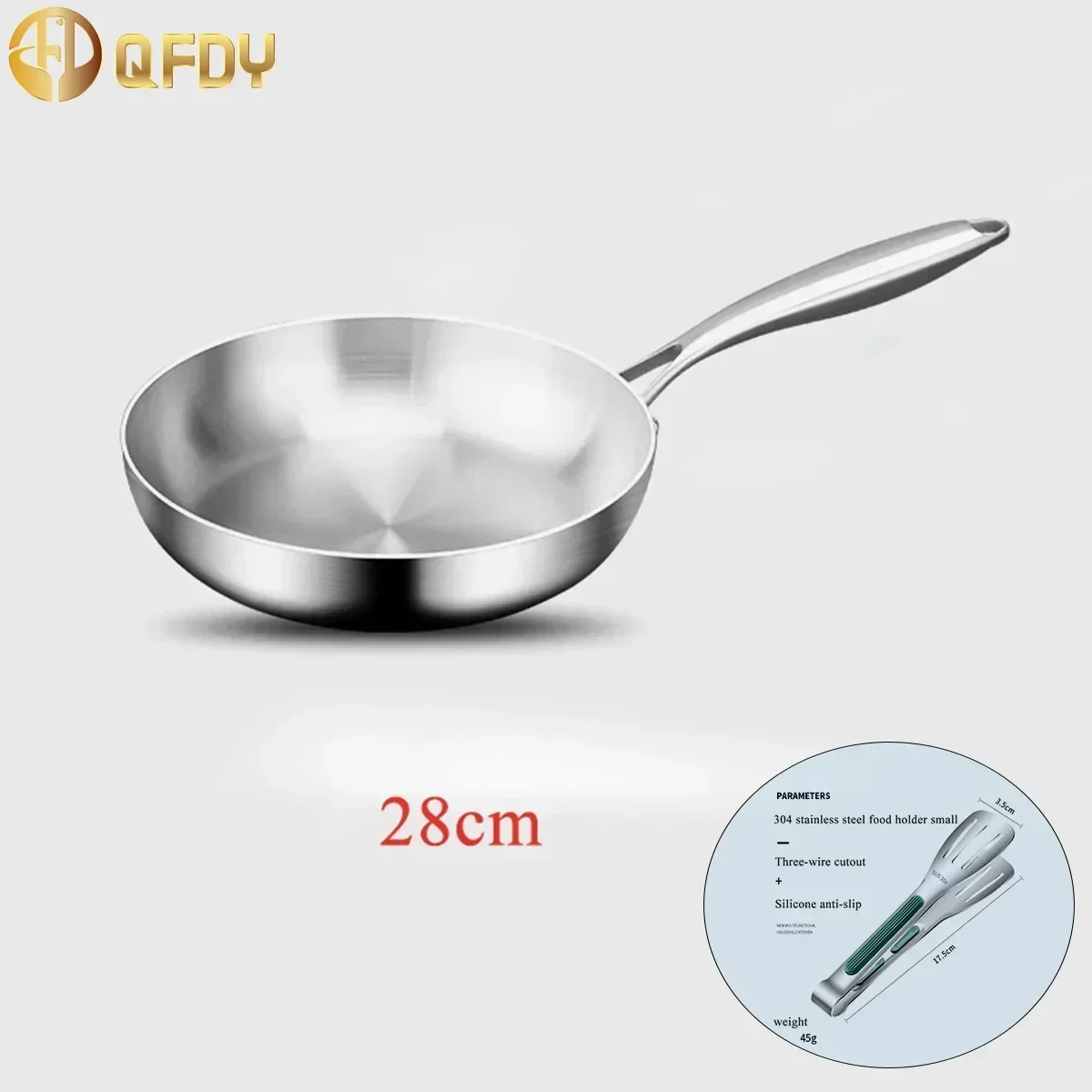 Top choice for healthy cooking 304 stainless steel uncoated pans are safe and durable and come with stainless steel tongs