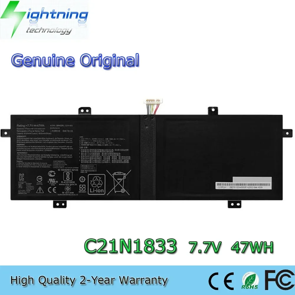 

New Genuine Original C21N1833 7.7V 47Wh Laptop Battery for ASUS VivoBook BX431FA BX431FB K431FA K431FL S431FA S431FL