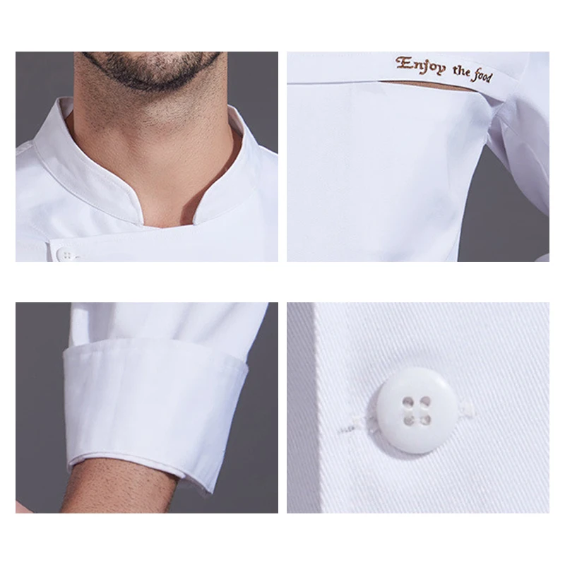 Keuken Chef Jassen Restaurant Kok Uniform Lange Mouwen Catering Diensten Vrouwen Ober Werkkleding Hotel Koken Jas Shirt