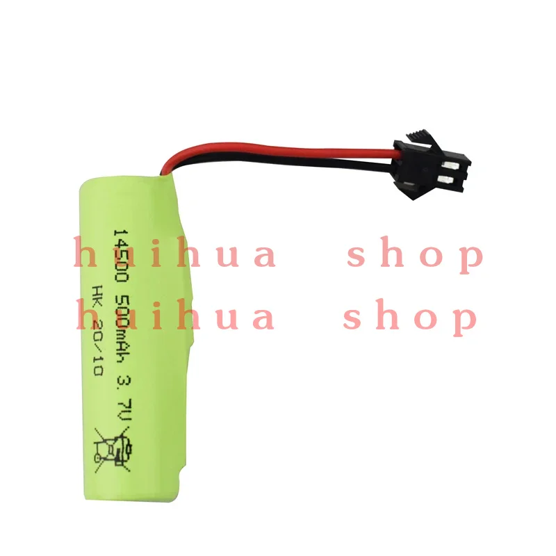 For 1S 3.7V 500mAh 14500 Lipo Battery and Charger Set For DE35 DE38 Double-Sided Rc Tumbling Stunt Remote Control