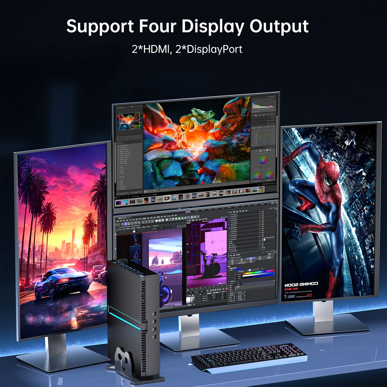 

Игровой мини-ПК MSECORE MV300 i9-13900F RTX4070 12G, дискретная карта DDR5 PCIE4.0, офисный настольный компьютер, Windows 11, WiFi6E/BT5.3, 8K