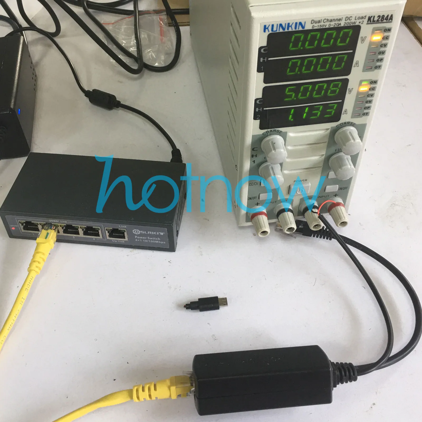 DSLRKIT 5.5x2.5mm DC 5V 2.4A Hue Bridge용 이더넷을 통한 활성 PoE 분배기 전원 공급
