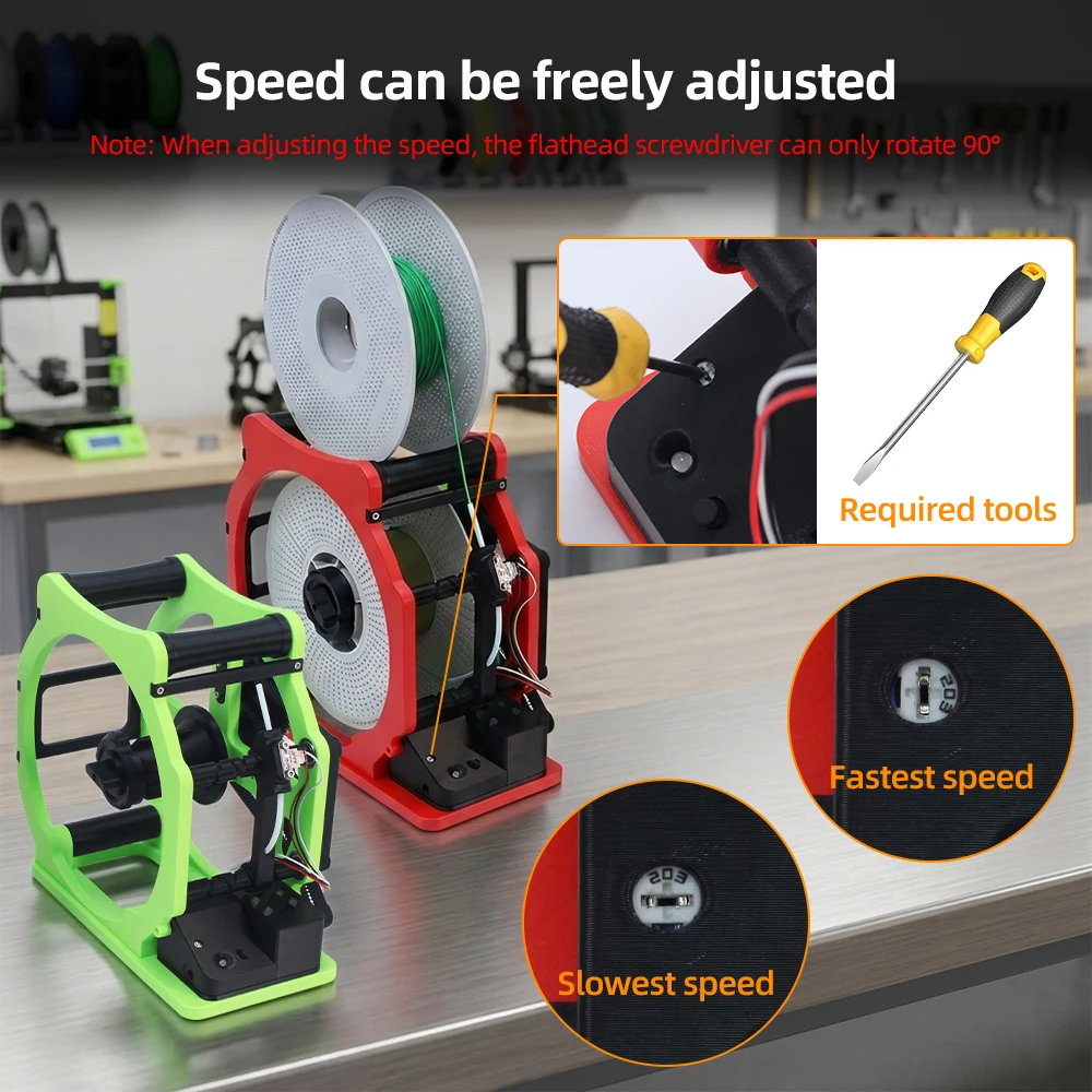 Upgraded Motorized Filament Winder Automated Process Effortless And Versatile Compatibility For 3D Printer Replacement Parts