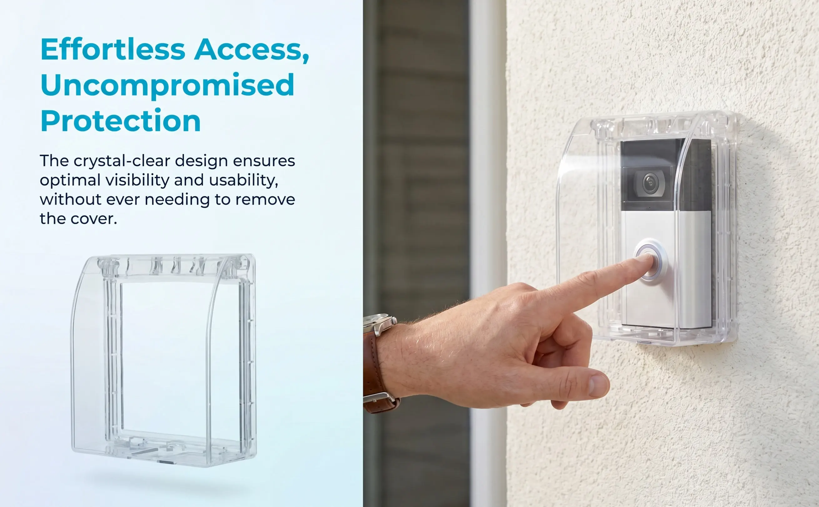 Waterproof Switch Box Doorbell Cover High Hardness Plastic Transparent Outdoor Indoor Protection for Access Control Machine Rain