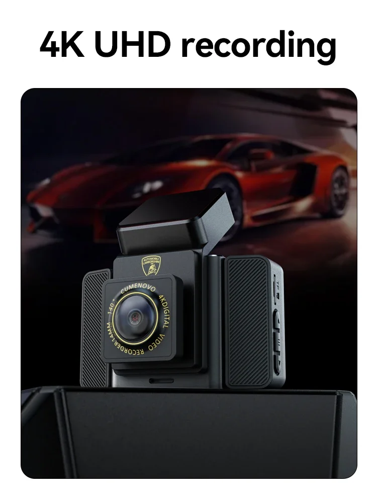 Grabadora de conducción DVR para coche Auto Mobili Lamborghini X Cu Feohna Dash Cam grabadora de cámara para coche pantalla táctil frontal 2160P trasera 1080P