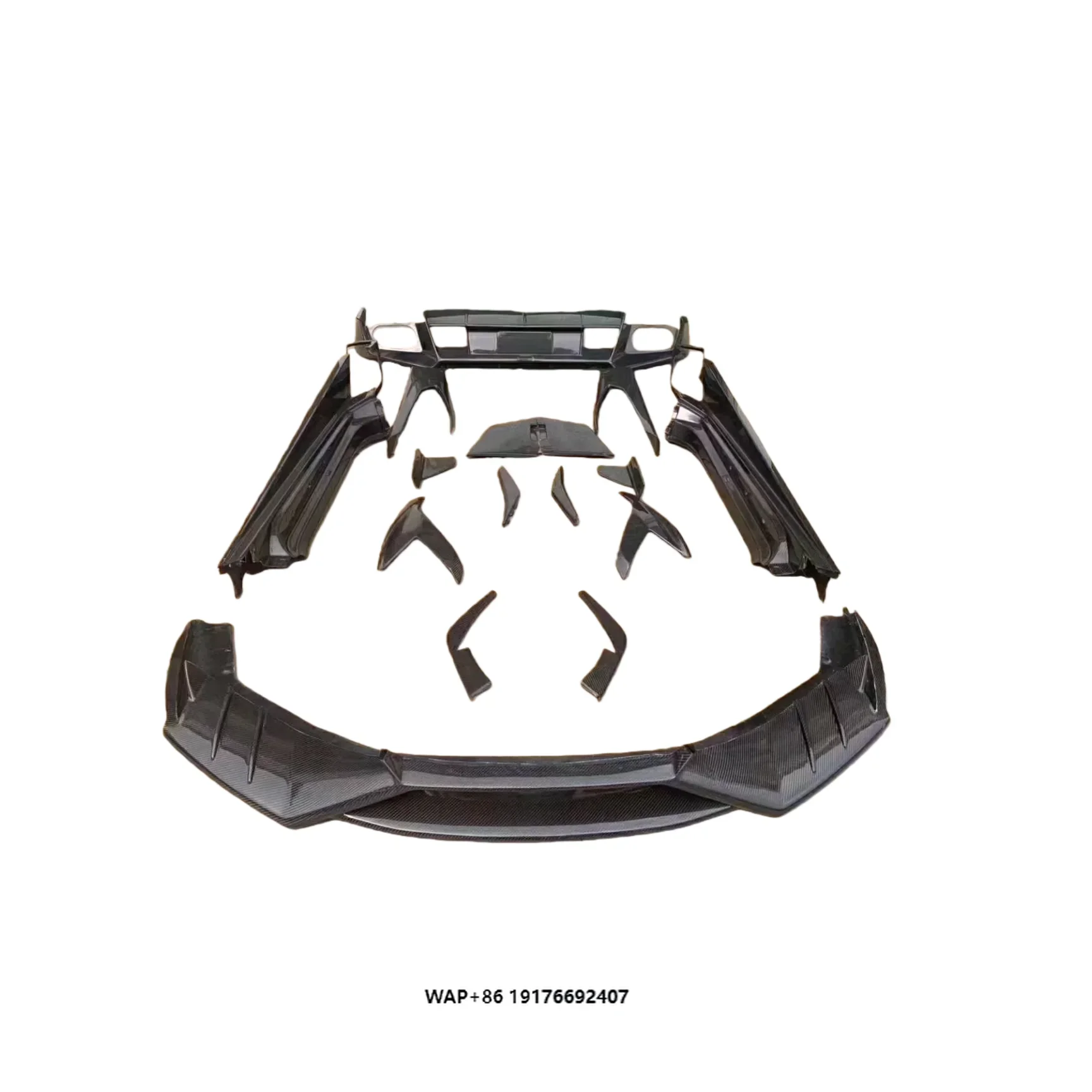 Perfect Fitment Carbon Fiber Msy Style Body Kit Front Lip Rear Diffuser Side Skirts Spoiler for Huracan Lp580 Lp610