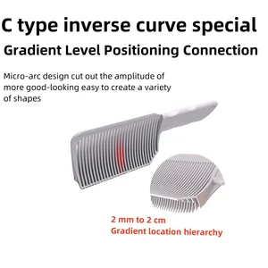 1 pcs of men combing comb mixture comb to disappear comb for men style flat bow comb supplies utility man positioning comb 8 Main Sales comb - №2