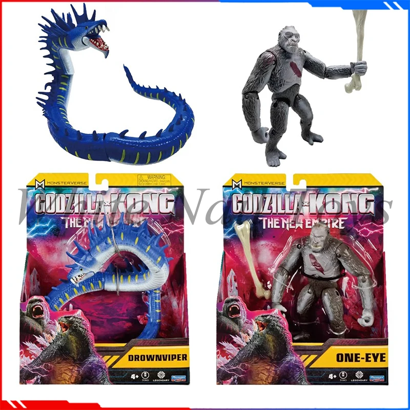 Playmates Godzilla X Kong New Empire Anime Figure Drownviper One-Eye Action Figure Tiamat Mothra 2025 New Birthday Gift