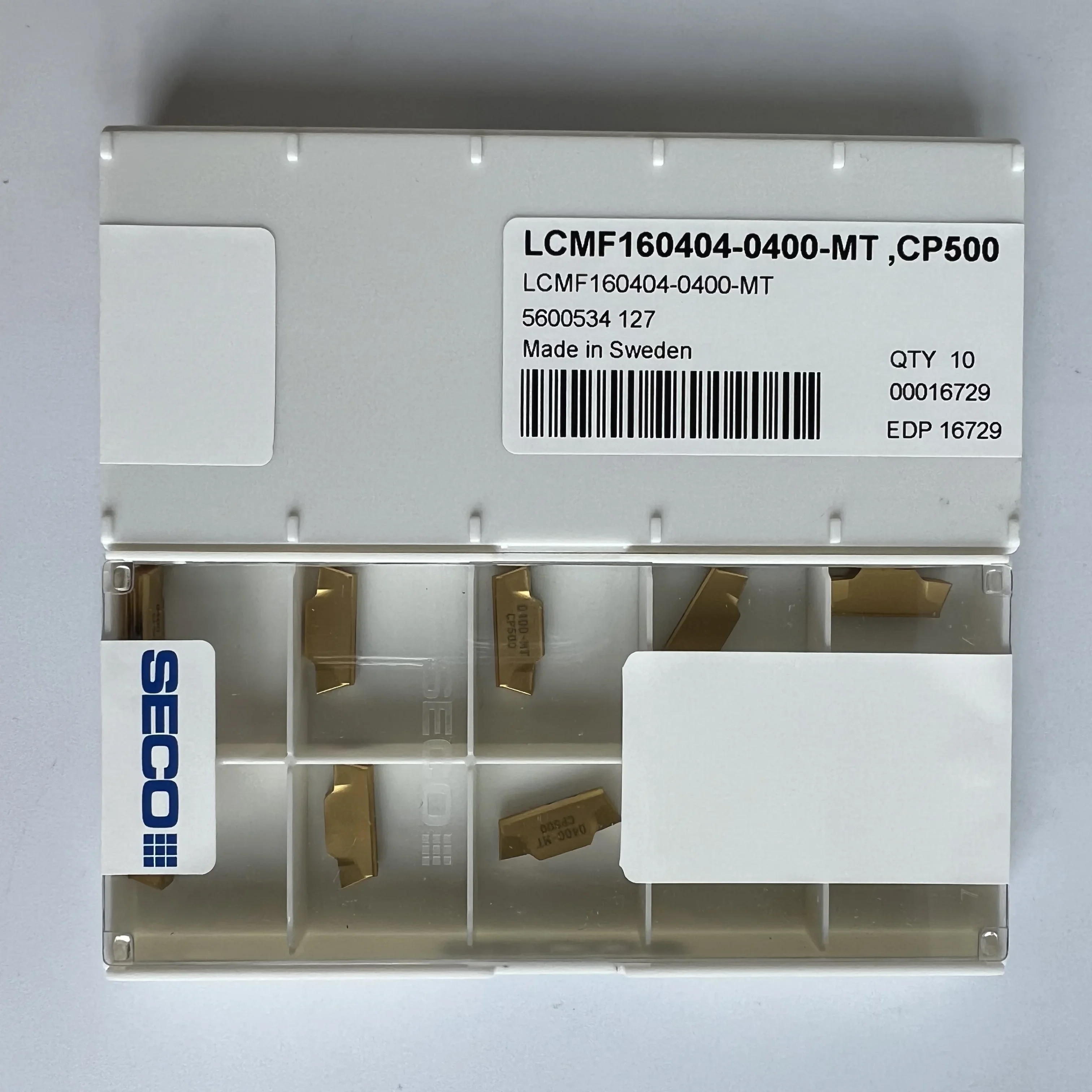 

Оригинальное лезвие LCMF 160404 -0400-MT, CP500 / твердосплавное лезвие с ЧПУ, 10 шт.