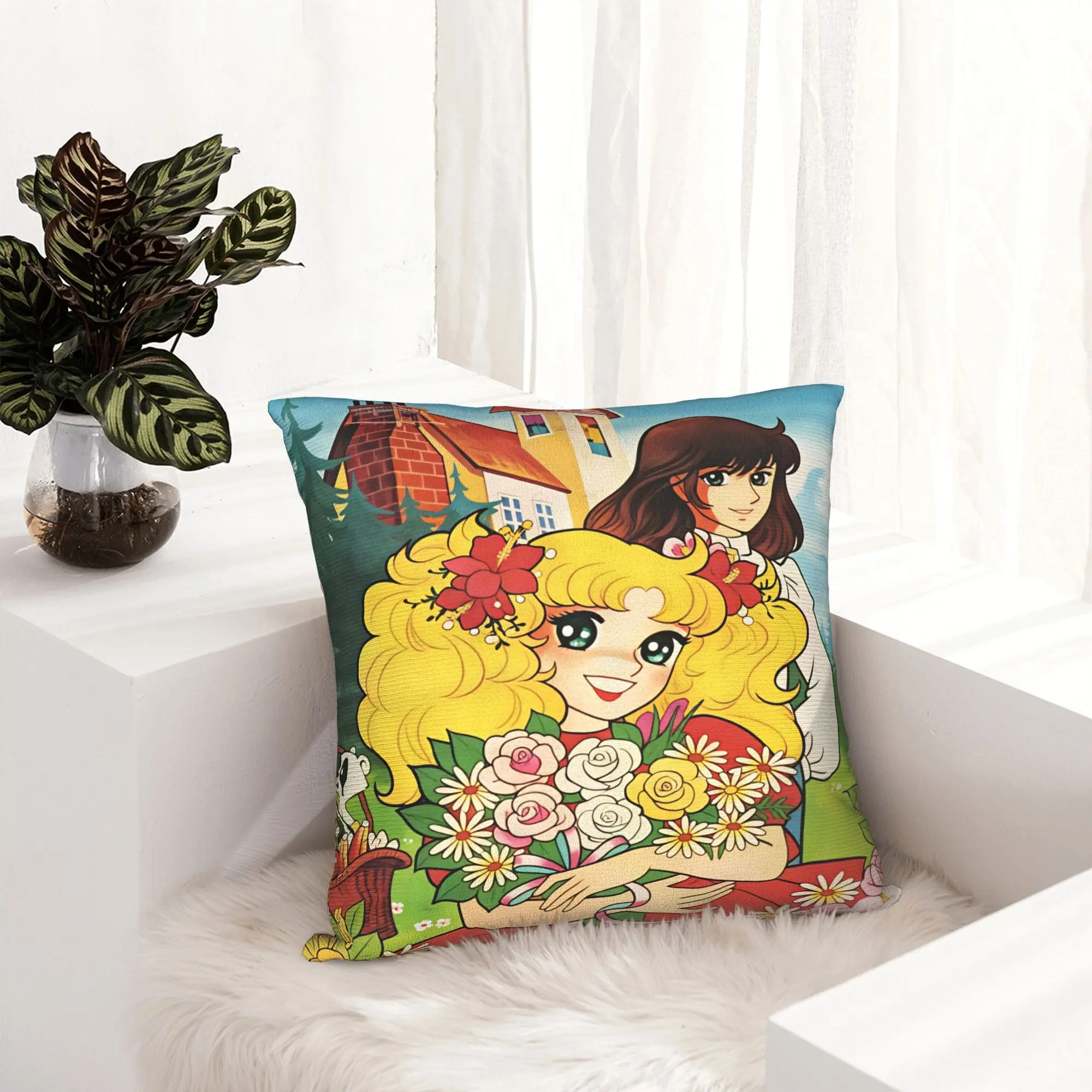 Anime Manga Candy Candy  Pillow Case  Custom Pillow Cover For Sofa Home Decoration Kawaii Cushion Cover
