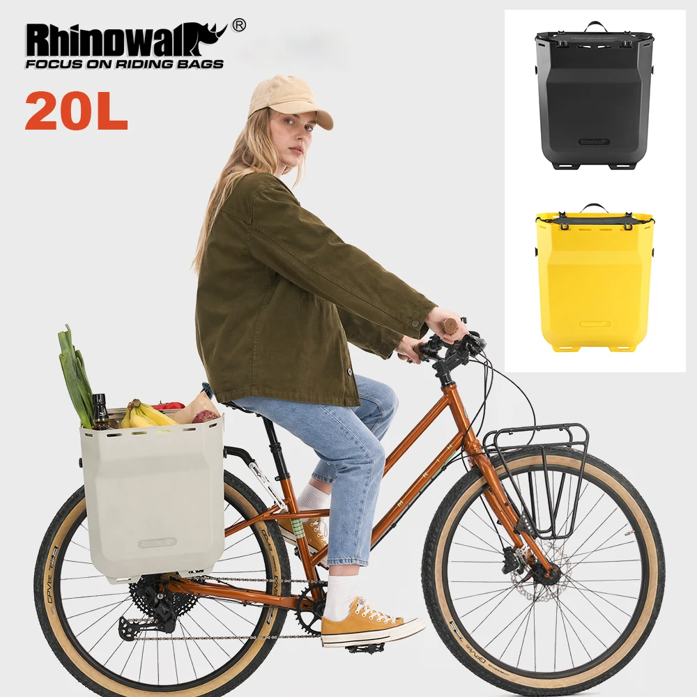 

Rhinowalk Bike Side Pannier Bag 20L Cycling Box 1PC Travel Storage Basket Crossbody Bag Handbag Bikepacking Bicycle Accessories