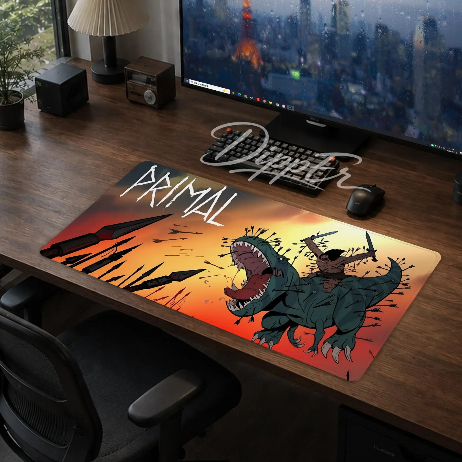 A-Primal Mouse Pad Office Large Desk Mat Gaming Mousepad Rubber Bottom Non-Slip Cushion 900X400
