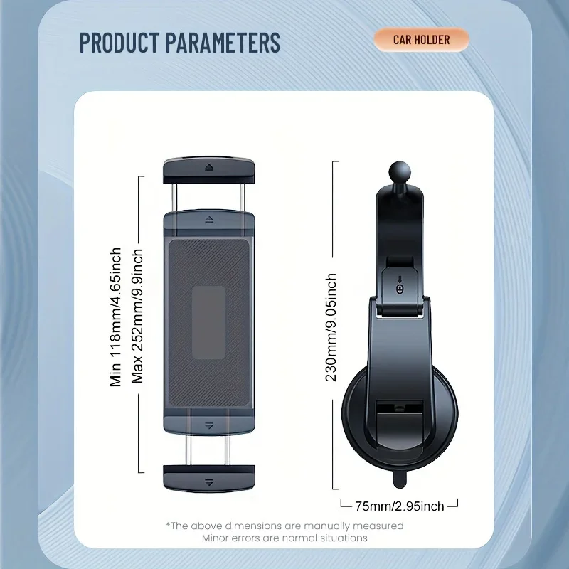 Dashboard Tablet And Phone Holder, Stable And No Shaking, Compatible With 4-13 Inch Phones And Tablets.