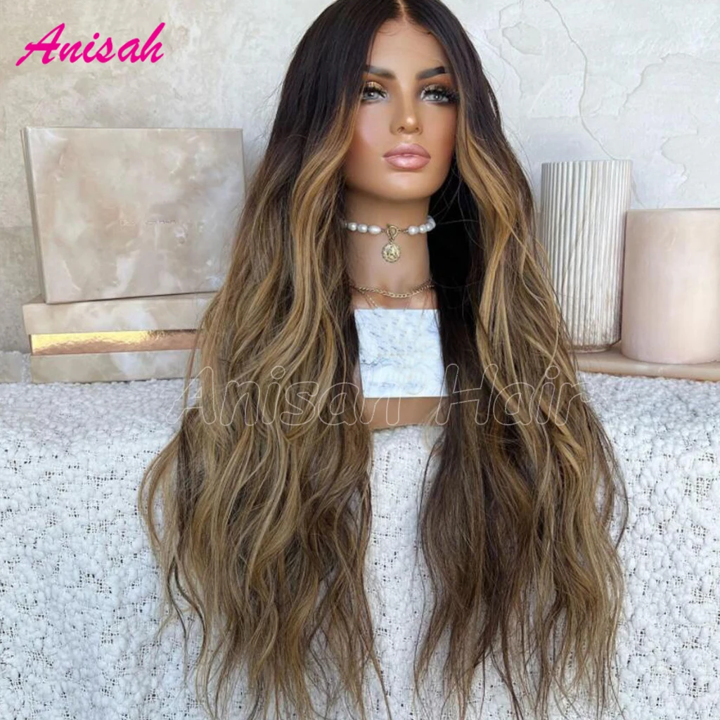 Brazilian Human Hair lace front Hightlight Wigs for Black Women Transparent hd Ombre Lace Frontal Wig