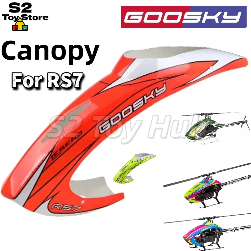 GOOSKY RS7 3D RC Helicopter Spare Parts Orange White Nose Cover Carbon Fiber Battery Plate Set For RC Helicopter Repair Upgrade