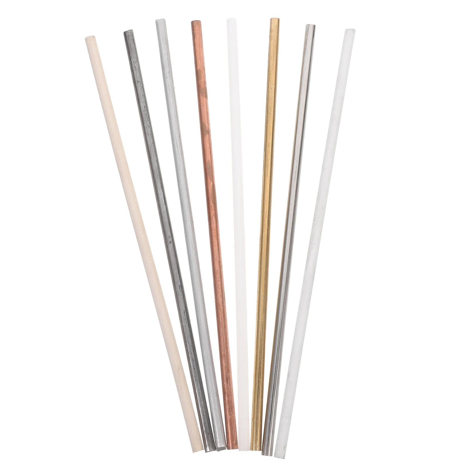 

8 Pcs Metal Rod Materials Bars Ceramic Wood Diy Craft Making Rods Sticks for Crafting Beading