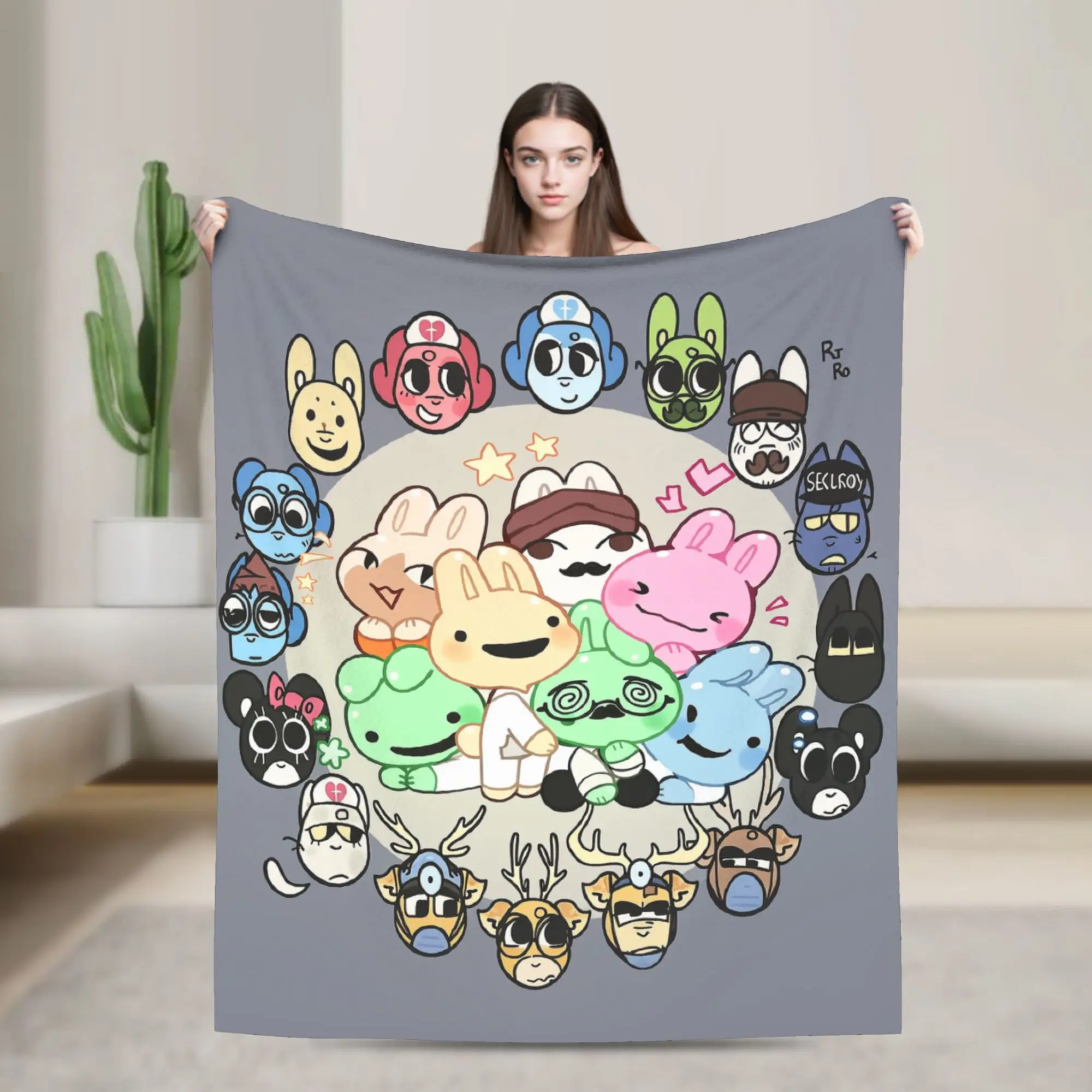 Horror Game Animals Hospitals Blanket Flannel  Ultra-Soft Throw Blankets for Bedding Couch Bedspread