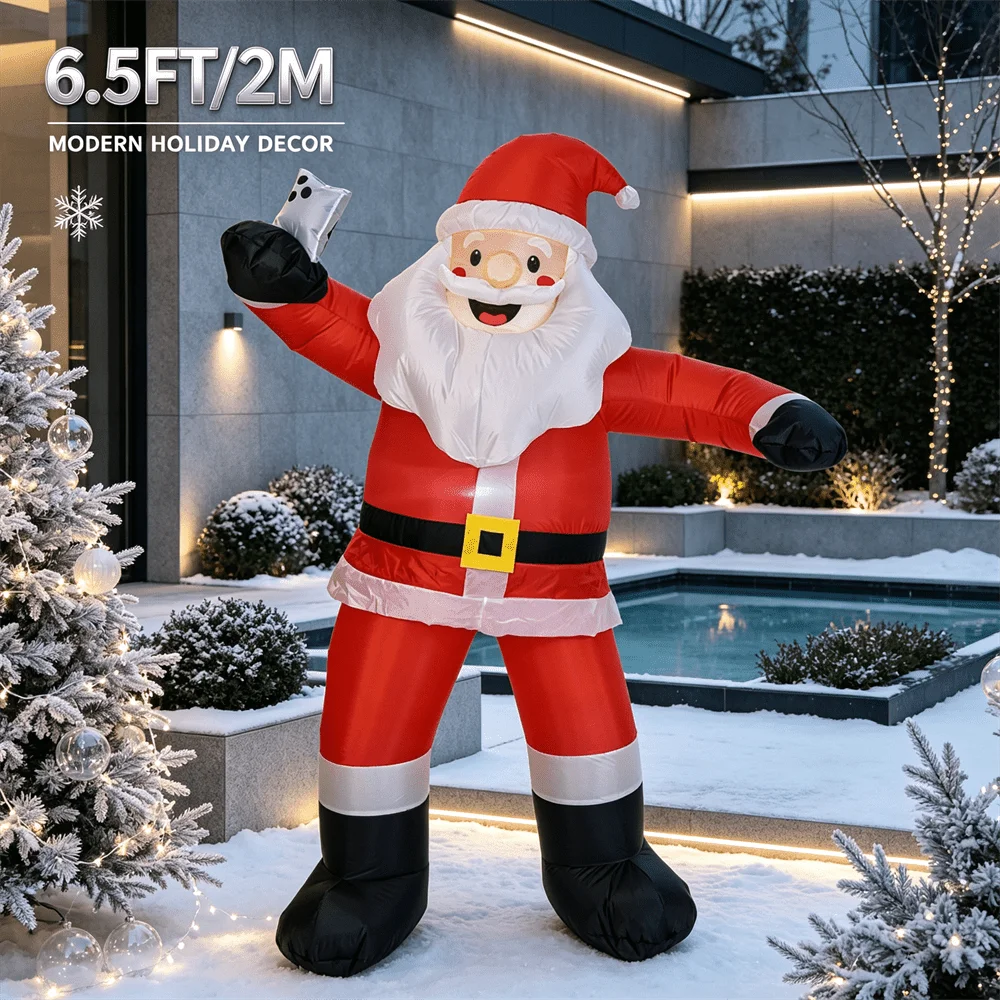 دمية عيد الميلاد القابلة للنفخ - مراجعة Xmas Outdoor Lighting Decorations وسعره