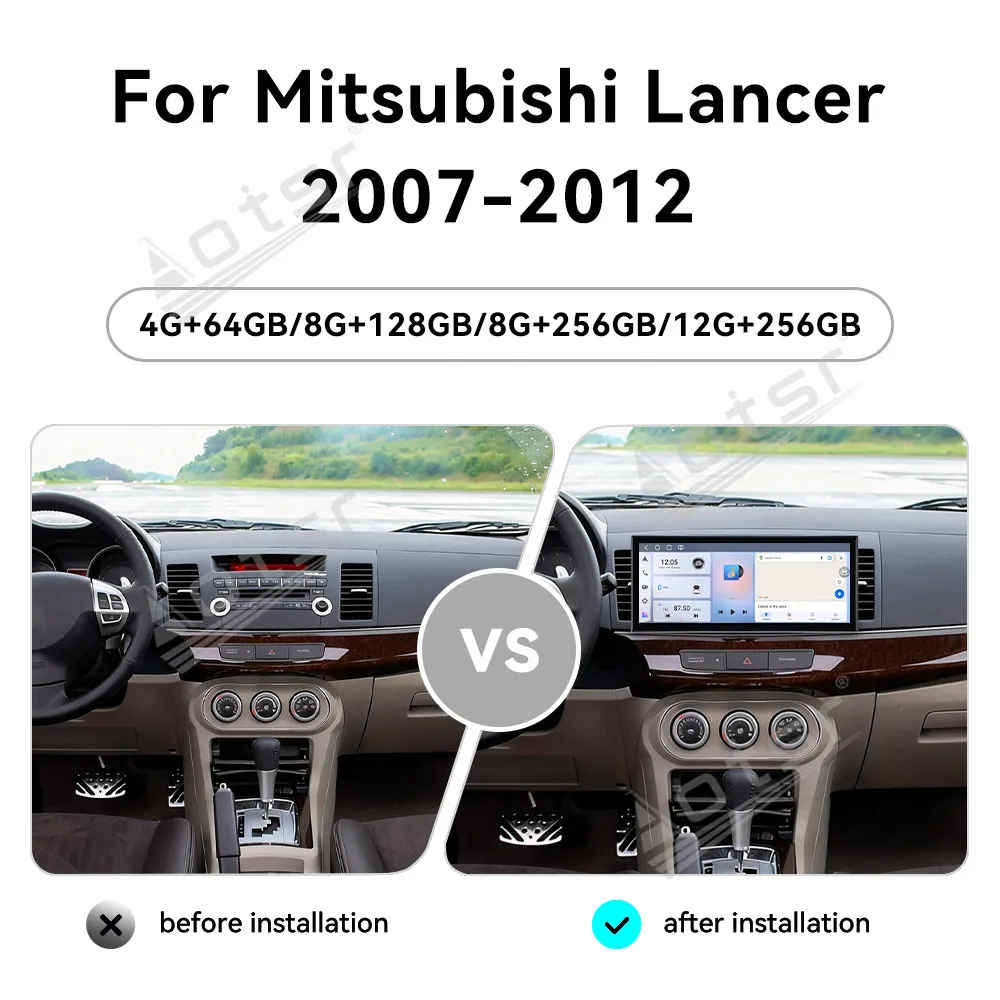 15.8” Android 15 CarPlay For Mitsubishi Lancer 2007-2012 Car Radio Touch Screen Multimedia Player GPS Navi car accessories